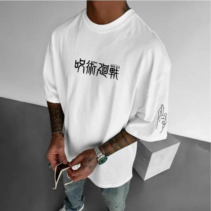 Unisex Vintage Oversized Anime Jujutsu Kaisen Graphics T Shirts 2026 Summer Trendy Loose Men Women Short Sleeved Tee Top Y2k Clothes