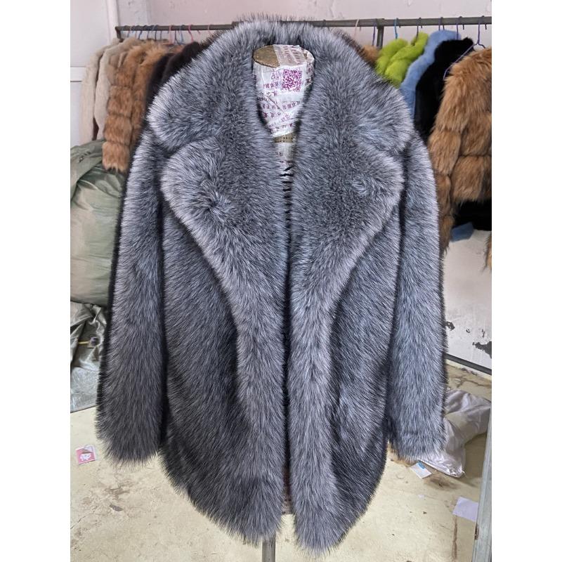 

TK зимняя шуба из искусственного меха женская одежда 1200г теплая плюшевая шуба XXXXL темно-серого