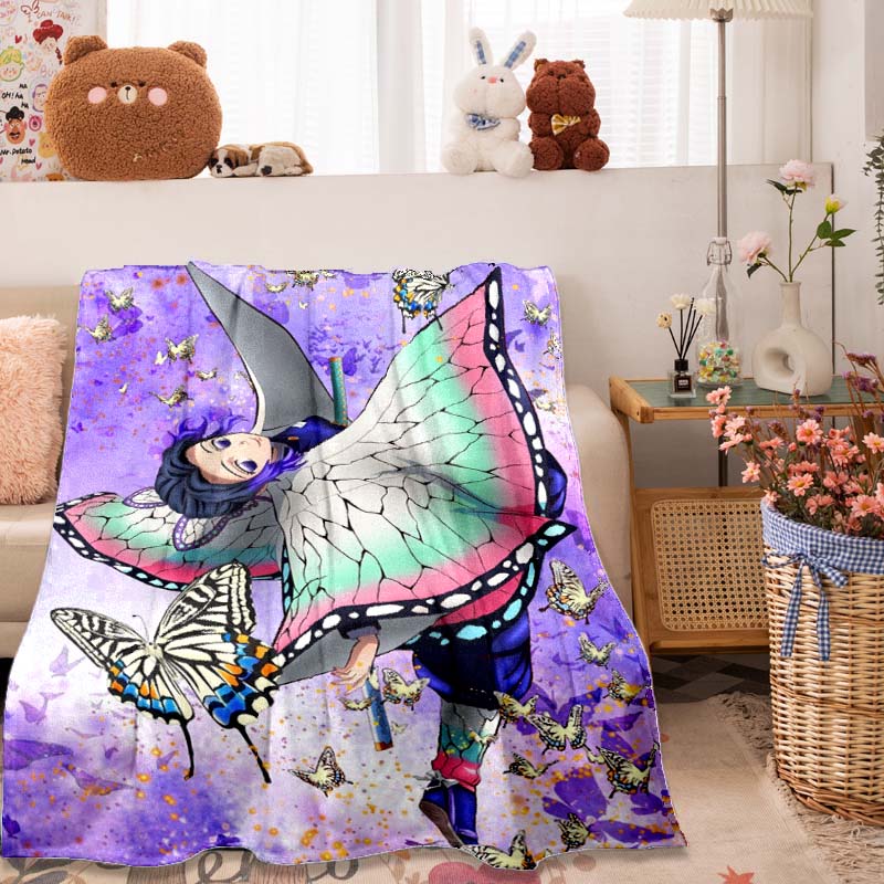 

The Anime-themed Kimetsu No Yaiba Blanket Is Perfect for Naps, Sofas, Living Rooms, Offices, Bedrooms, and Other Similar Spaces. 150x200cm