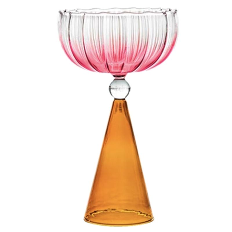 Eleganta vinglas Färgstarka cocktailglas Köksservis Unikt glas Lämpligt för gåvor och heminredning