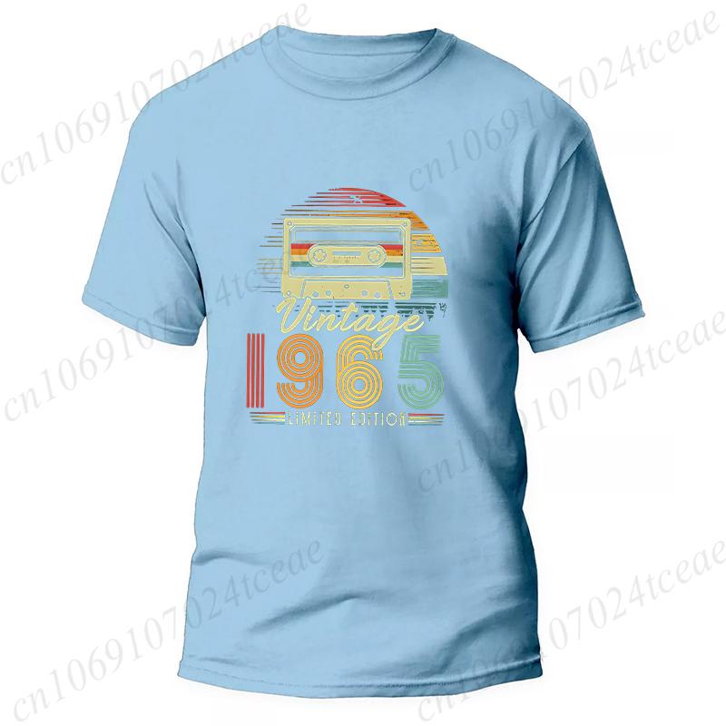 Unisex Vintage 1965 Print T-shirts for Unisex WoUnisex Birthday Vintage Letter Design Tshirt Short Sleeve Clothes Fashion Casual Tee Clothing