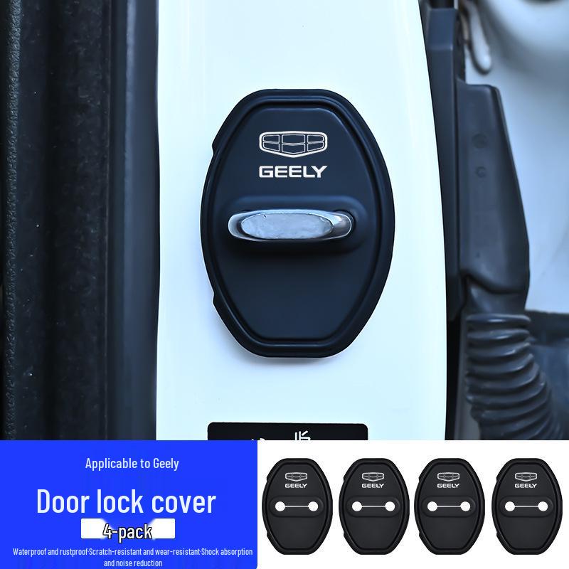 Car Door Lock Cover: Full Wrap Silicone Shock Absorption Pad