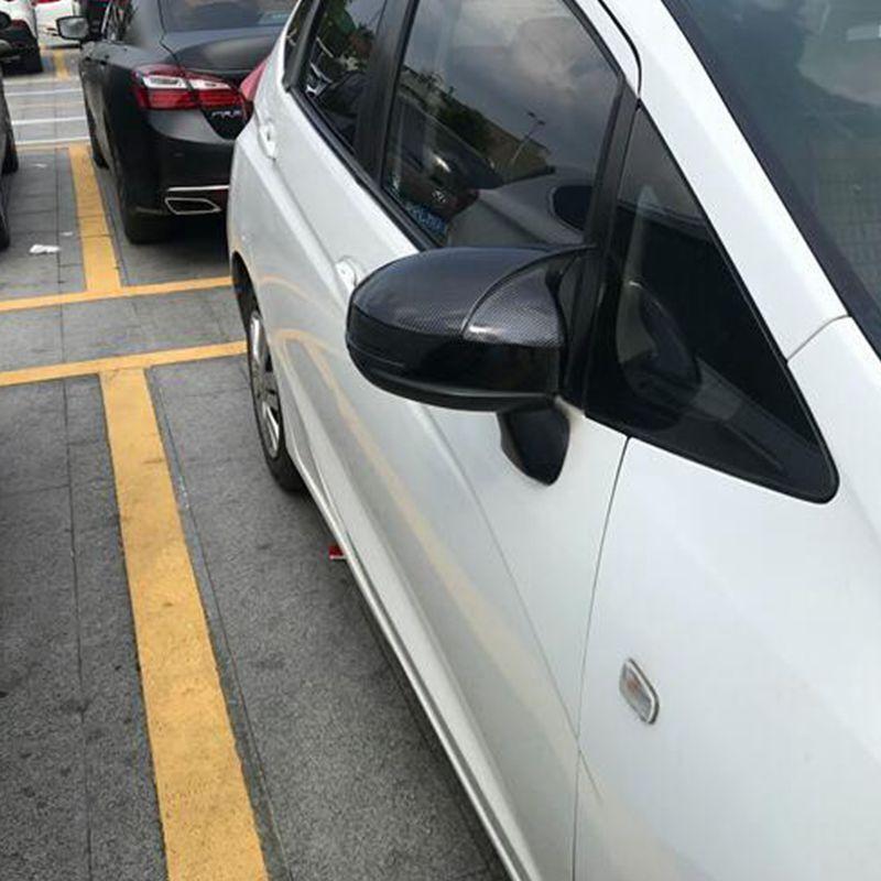 For Honda Fit Jazz Shuttle City 2014-2018 Car Rearview Side Mirror Cover Sticker Wing Cap Exterior Door Case Trim Carbon Fiber