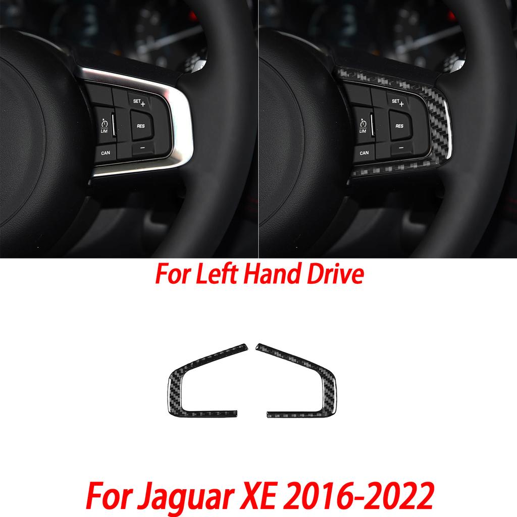 Carbon Fiber Sticker For Jaguar XE X760 2016- Steering Wheel Button Cover Console Gear Shift Panel Car Interior Accessories
