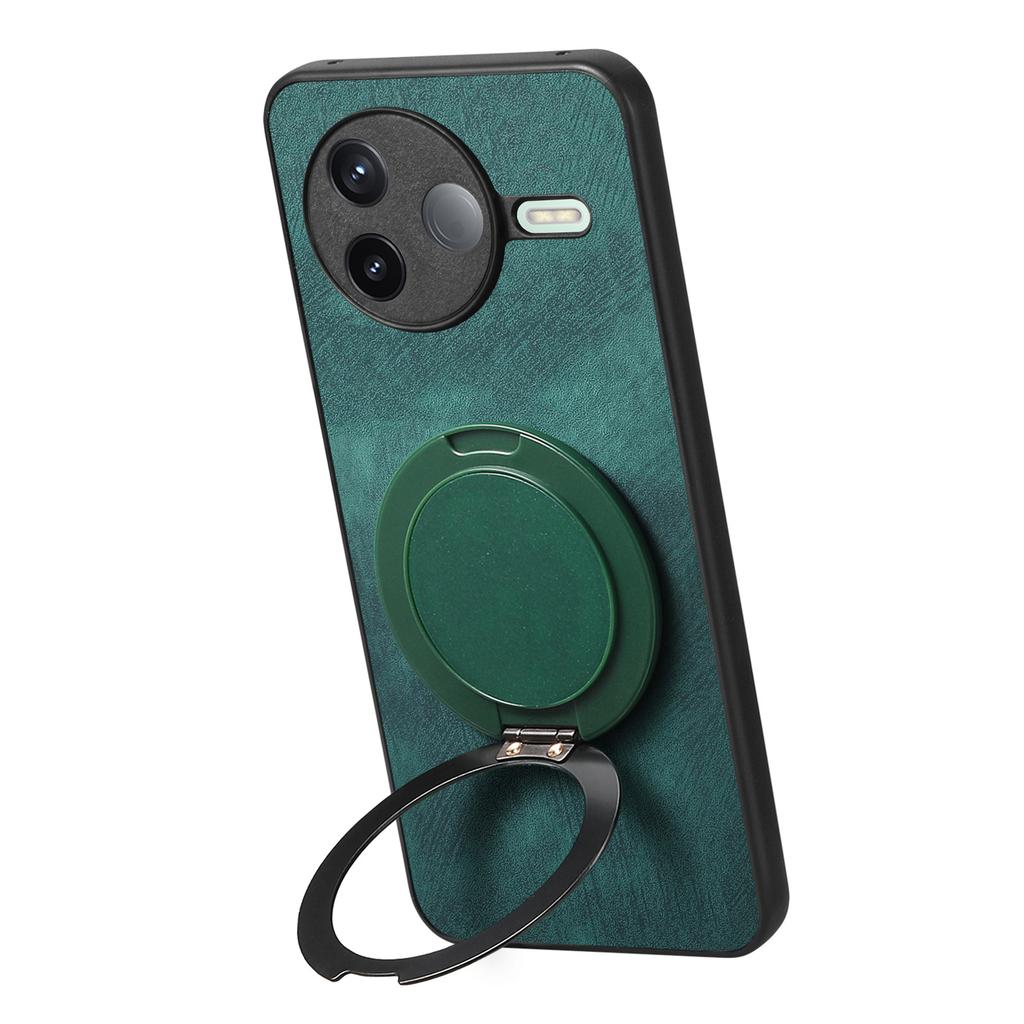 Etui na telefon Xiaomi Poco F7 Pro 5G/Xiaomi Redmi K80 5G z obrotową podpórką, skórzany pokrowiec na tył w stylu retro, redukcja stresu