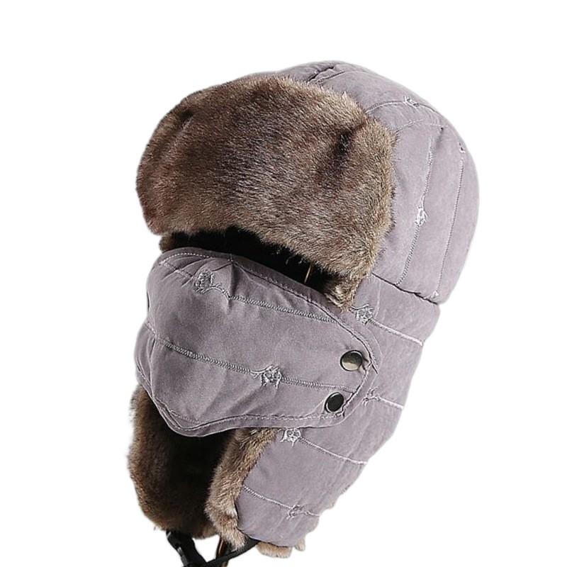 Warm Fleece Lined Winter Hat With Ear Protection Unisex Outdoor Skiing Motorcycle Cap