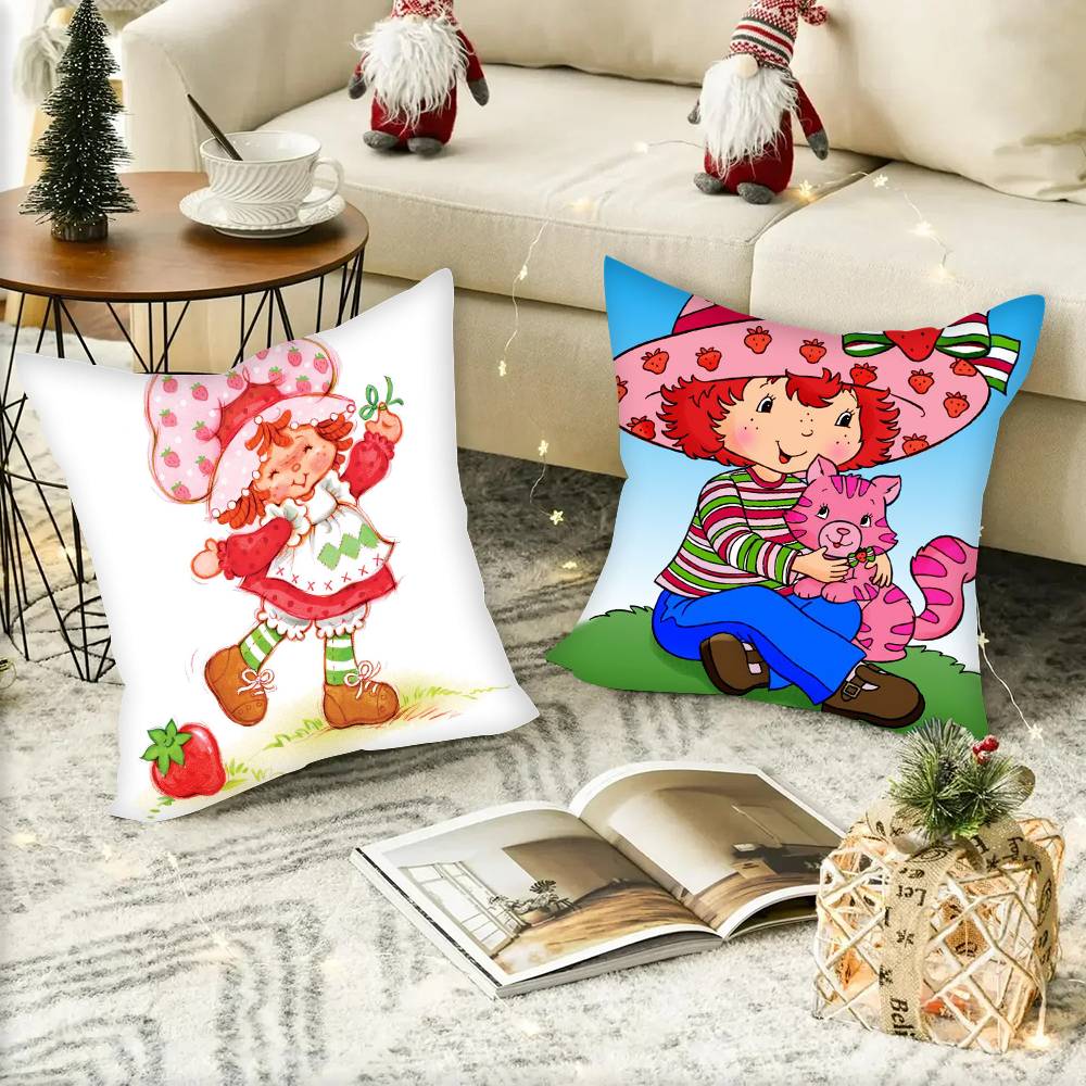 Cartoon S-Strawberry S-Shortcake  Pillowcases Cushion Covers Living Room Sofas Home Decor Gifts