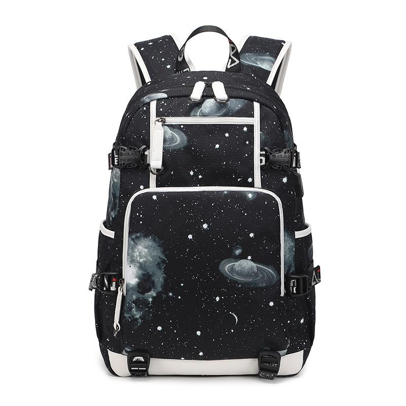 Large Capacity Backpack Men Laptop Backpacks 15.6 Oxford Galaxy Pattern High School Bags Teen College Boy Gril Student Backpack