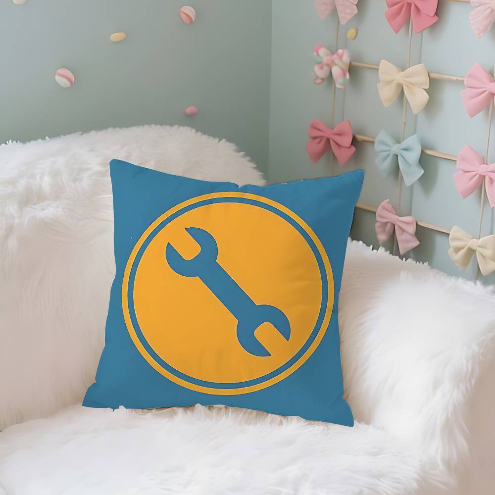 Game-T-tF2-Engineer-Explorer Red Blue TeamS Cool Throw Pillow Covers Pattern Cushion Cover Suitable For Sofa Bedroom Car Pillow
