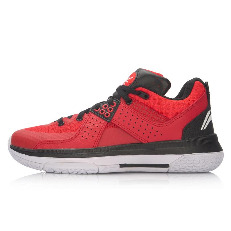 New LiNing Way Of Wade All City 5 Cushioning, Slip Resistant, And Abrasion Resistant Mid Top Basketball Shoes Men's Red ABAL049-4