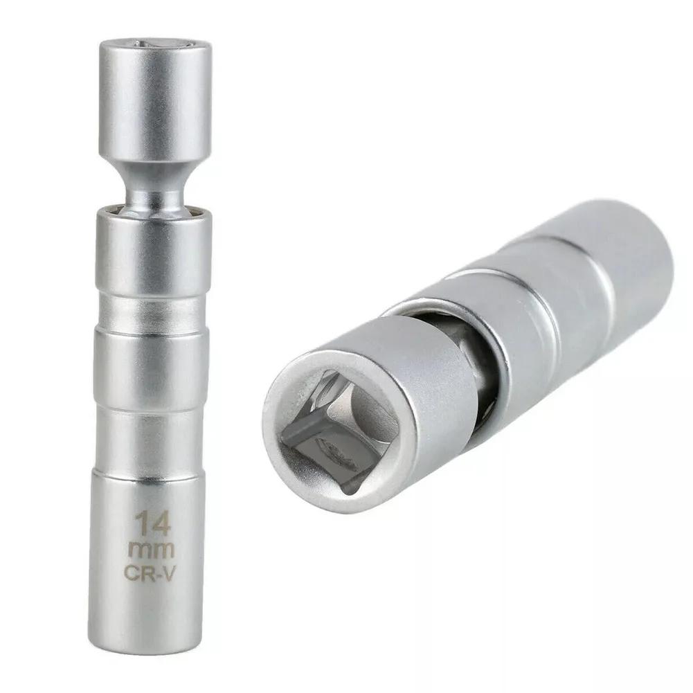 6 Pcs Auto Spark Wrench Kit 14mm 16mm Flexible Spark Socket Set With T-Handle For Auto And Motorcycle Car Repair Tools