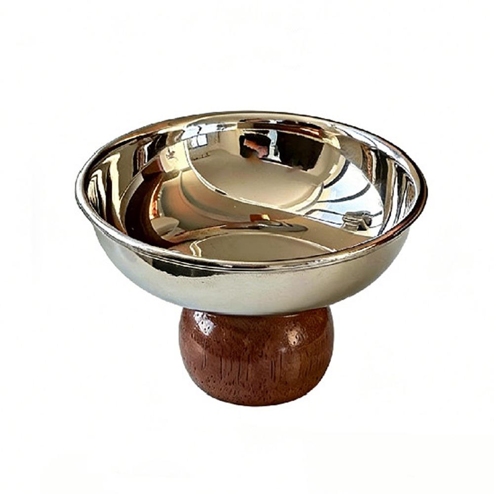 Food Grade Stainless Steel Dessert Bowl Retro Style Fruit Plate Dessert Salad Goblet High Footed Ice Cream Cup Restaurant