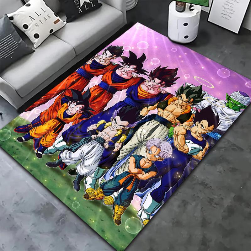 Cute Cartoon Son Goku Carpet Rug For Living Room Bedroom Home Sofa Decoration,kids Play Nonslip Floor Mat