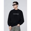 Wassup Trendy Brand Letter Print Crew Neck Sweatshirt for Men, Spring and Autumn Loose American Style Couple Pullover Men's Top