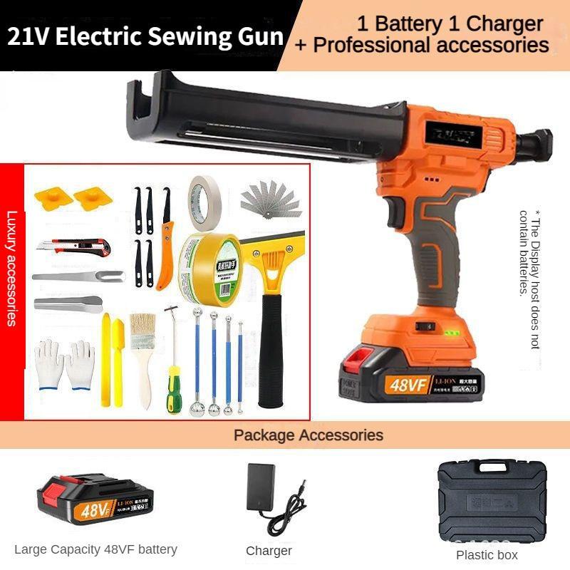 21V Fully Automatic Beauty Seam Glue Machine Household Repair Power Tool Electric Double Tube Glue Gun