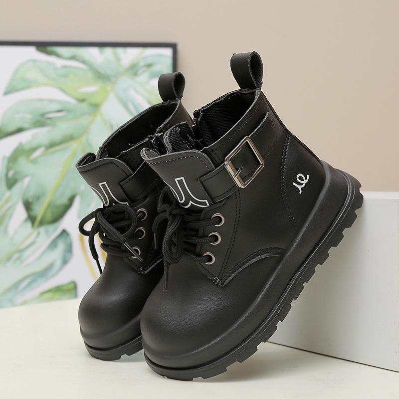 Girls fashion short boots 2025 spring and autumn new British style soft-soled boots children's versatile foreign style Martin boots fashion