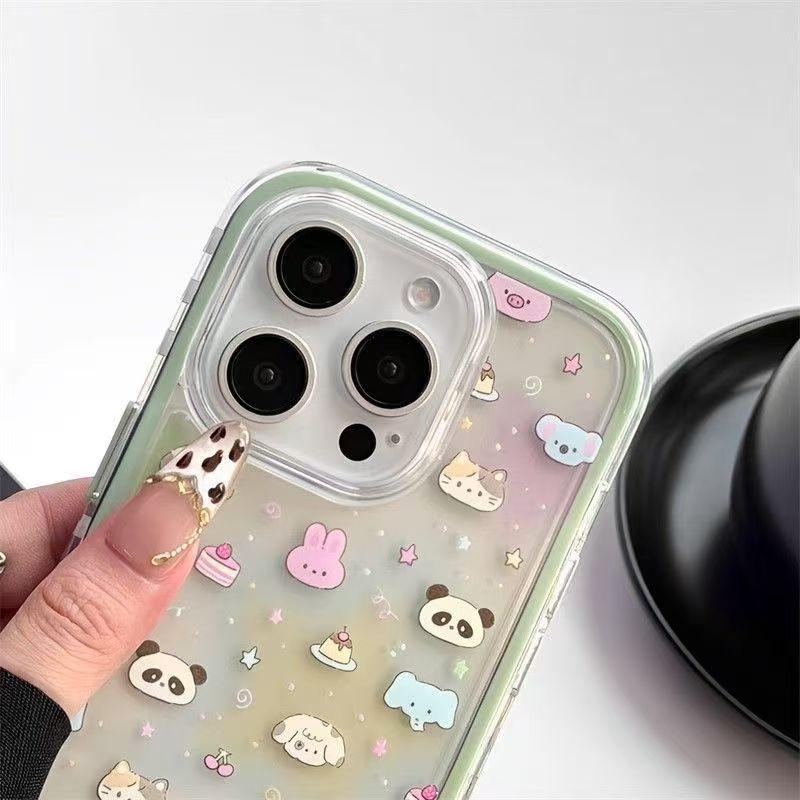 Small Animal Cake 3-in-1 Colorful Suitable for Apple 16/15iphone13/XR/MAX Huawei Mobile Phone Case