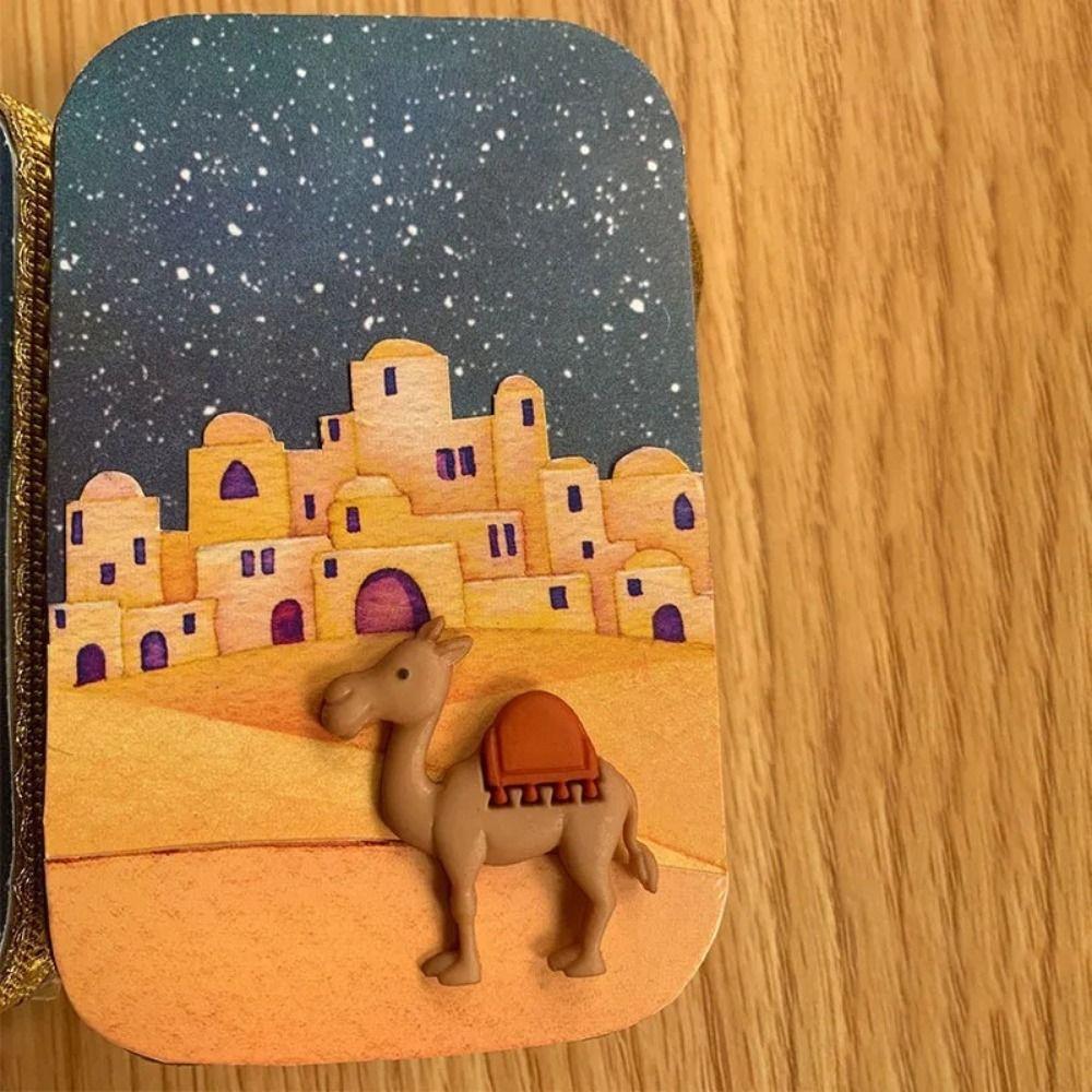 Exquisite Christmas Nativity Box Easy Carrying Desktop Figurine Ornament  Home Decor