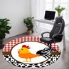 1pc Chicken Print Chair Carpet for Office, Soft Flannel Throw Mat, Perfect for Office,Holiday Party Decoration Choice Yy251113074