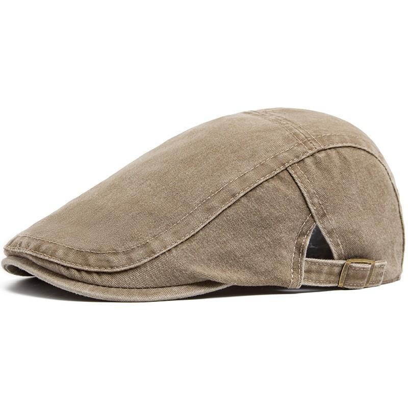 Washed Cotton Vintage Newsboy Cap Solid Color Beret Hat Casual Breathable Ivy Cap For Men Women Daily Outdoor Street Wear