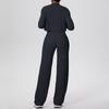 Women's High-Waisted Yoga Set: I-Beam Vest, Wide-Leg Pants, Skin-Friendly Sports Zipper Jacket