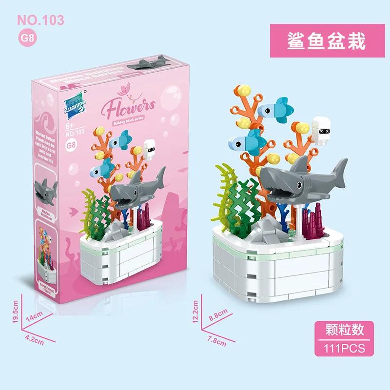 

Милый Экспертный Букет Цветок Животное Насекомые Цикада Бонсай Горшечное Растение Конструктор Суккуленты Кирпичики Домашний Декор Игрушка Для Ребенка