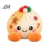 Cartoon Steamed Bun Plushie Christmas Plush Dumpling Toy with Steamer, Stress Relief Stuffed Decoration Squeeze Toy, for Holiday Steamer