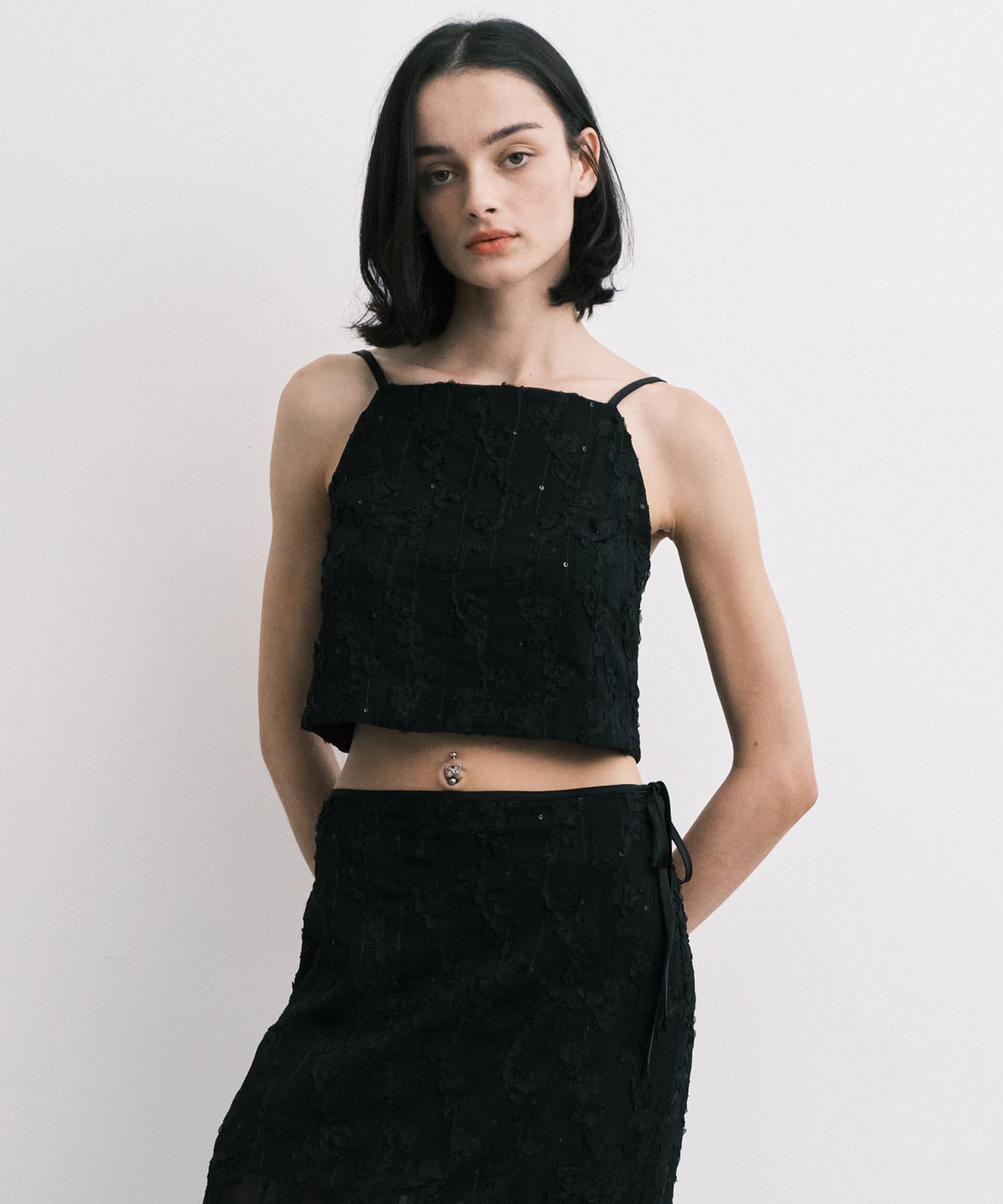 Midnight Move Rose Top (Black) Black