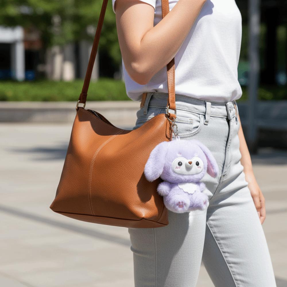 Skin-friendly Puppy Plush Keychain Soft Material Elephant Plush Toys Panda Plush Pendant for Girls