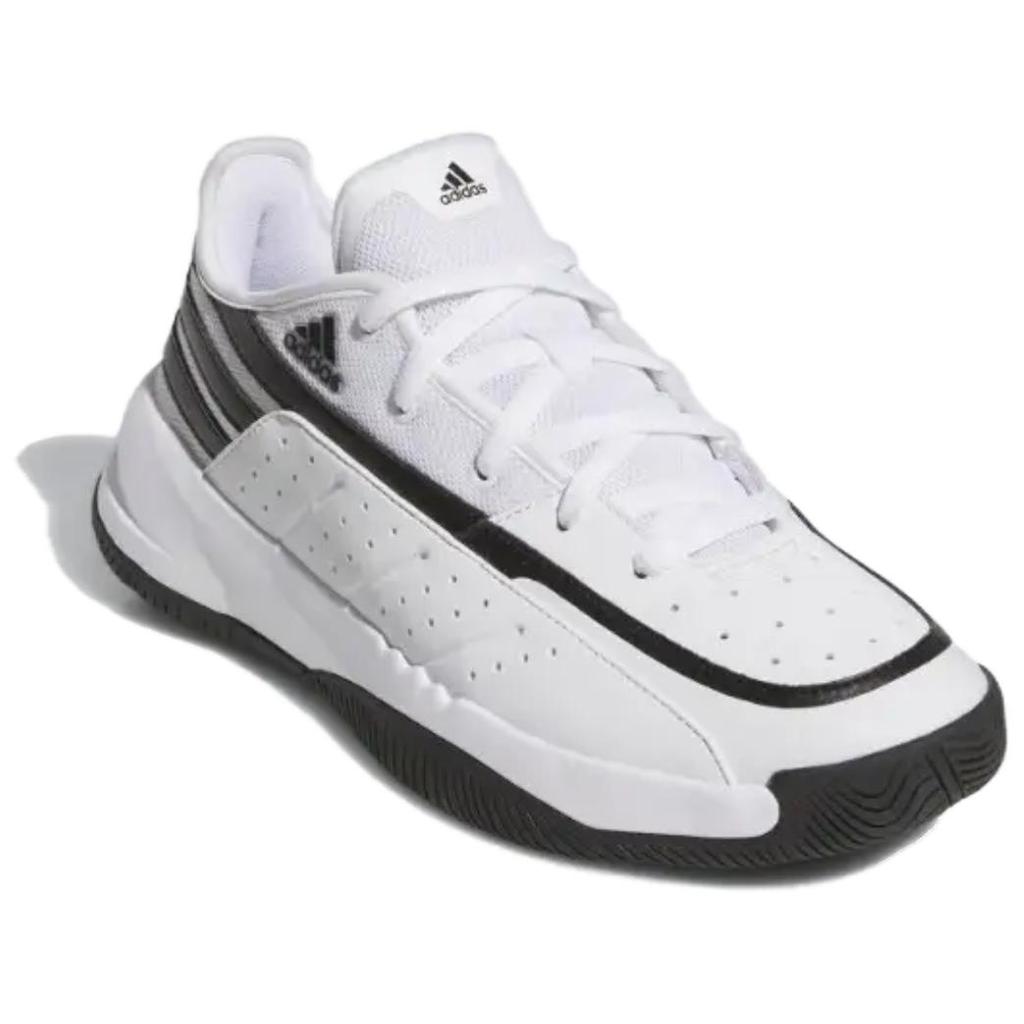 Adidas Front Court Comfortable Lightweight Shock Absorbing Durable Low Top Basketball Shoes Men Sneaker White Black ID8589