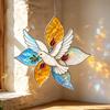 DIY Hanging Ornament Supplies Christian Suncatcher Kit, Stained Glass Style Religious Sun Catcher, Customizable Spinner Art Iridescent for Window