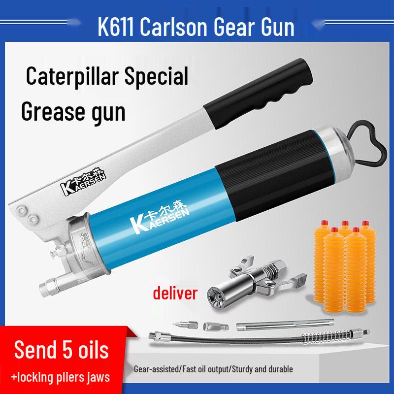 Carlson Zipper Grease Gun: Mini Excavator Chain Type Mechanical Lubricating Oil Bullet Gun