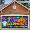 2D Door Banner, 1 Piece 2D Flat Halloween Neon Festival Garage Door Bannerzyc