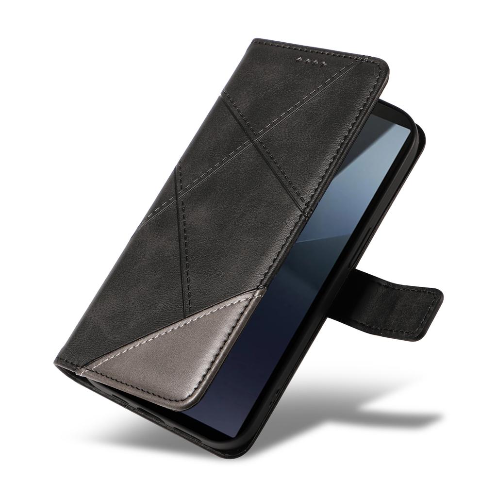 For Sony Xperia 10 VI Case Stand Bookstyle Geometric Leather Phone Cover
