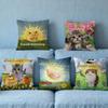Cushion Cover Morning Soft Case For Sofa Living Room Home Little Good Comfortable Office Cat Cute Decor Protective Pillow Covers