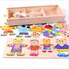 Bear Changing Clothes Pulzze Child Shape Matching Wooden Kid Creative Manual Activity Toy Idea Coordination Girl 2 To 5 Year Old