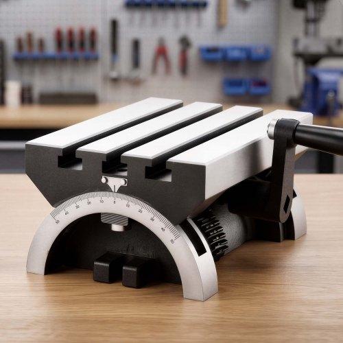VEVOR Rotary Table 178 x 127 mm Tilting Milling Table Heavy Duty Cast Iron, Robust & Durable, with 0-45 Degree Left & Right Adjustable