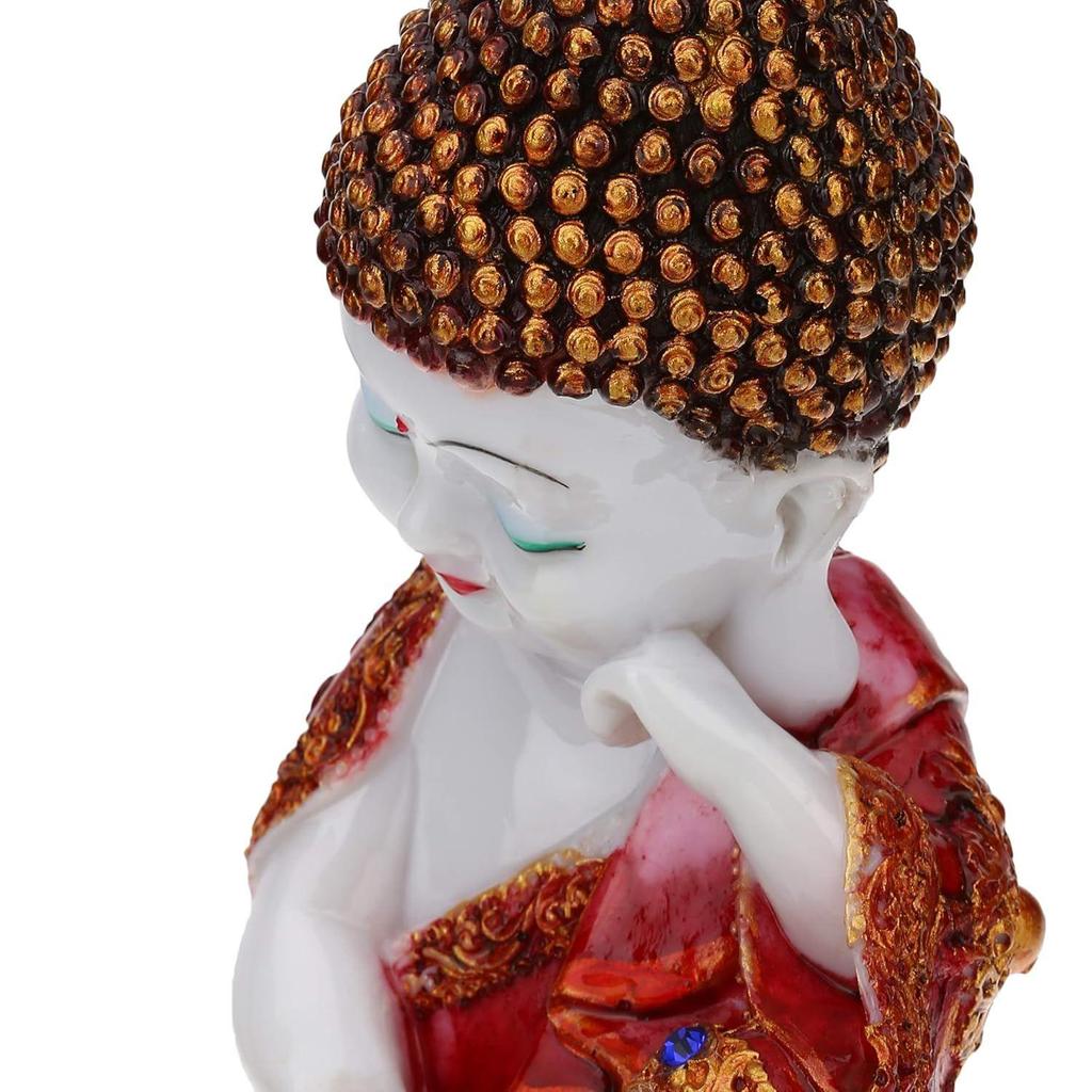 Handcrafted Baby Buddha Statue, for Home Decor, Decorative Gifting Items, Home & Office Feng Shui Items for Home - Marble Peach