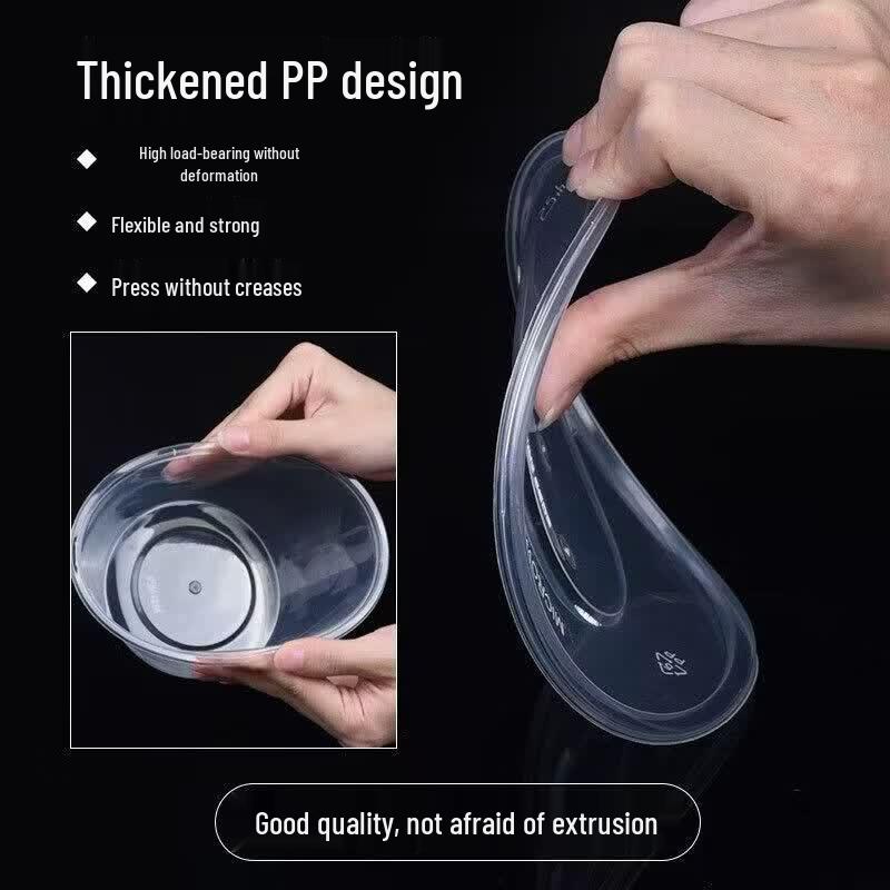 Disposable Round Plastic Food Containers with Lids