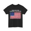 Vielen Dank für Ihre Aufmerksamkeit in dieser Angelegenheit Amerikanische Flagge T-Shirt Herren Damen T-Shirts Top