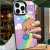 Phone Case: 2D Flat, Suitable for iPhone 18 17 16 15 14 13Pro In Color Silver Protective Case, Couple Style, Rainbow Starry Sky Capybara, Christmas an