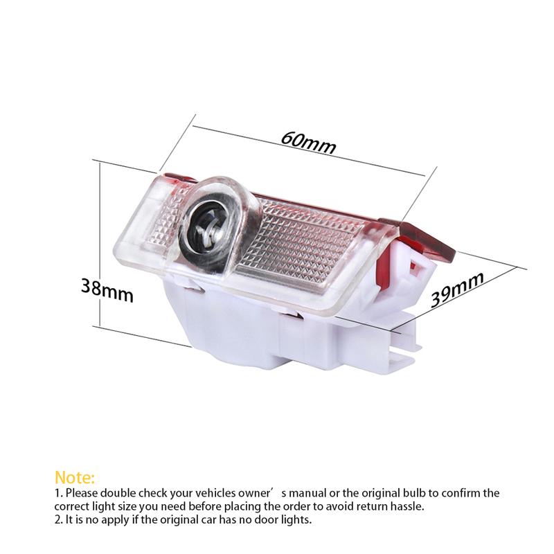 

2X LED Car Door Projector Ghost Shadow Welcome Light Accessories For Mercedes Benz W212 W205 W176 W177 W246 W213 W166 X253 E300 2PCS