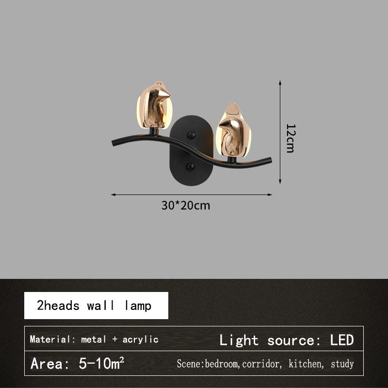 

Креативная светодиодная люстра в виде птицы для прихожей, лестницы, настенного бра, прикроватного светильника в спальне, современного дизайнерского декора, подвесного светильника Natural Light