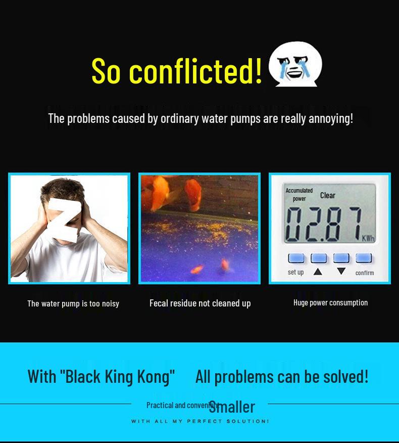 Silent Mini Submersible Water Pump for Goldfish Tanks, Small Rockeries, Waterfalls, Fountains, and Circulation Filters