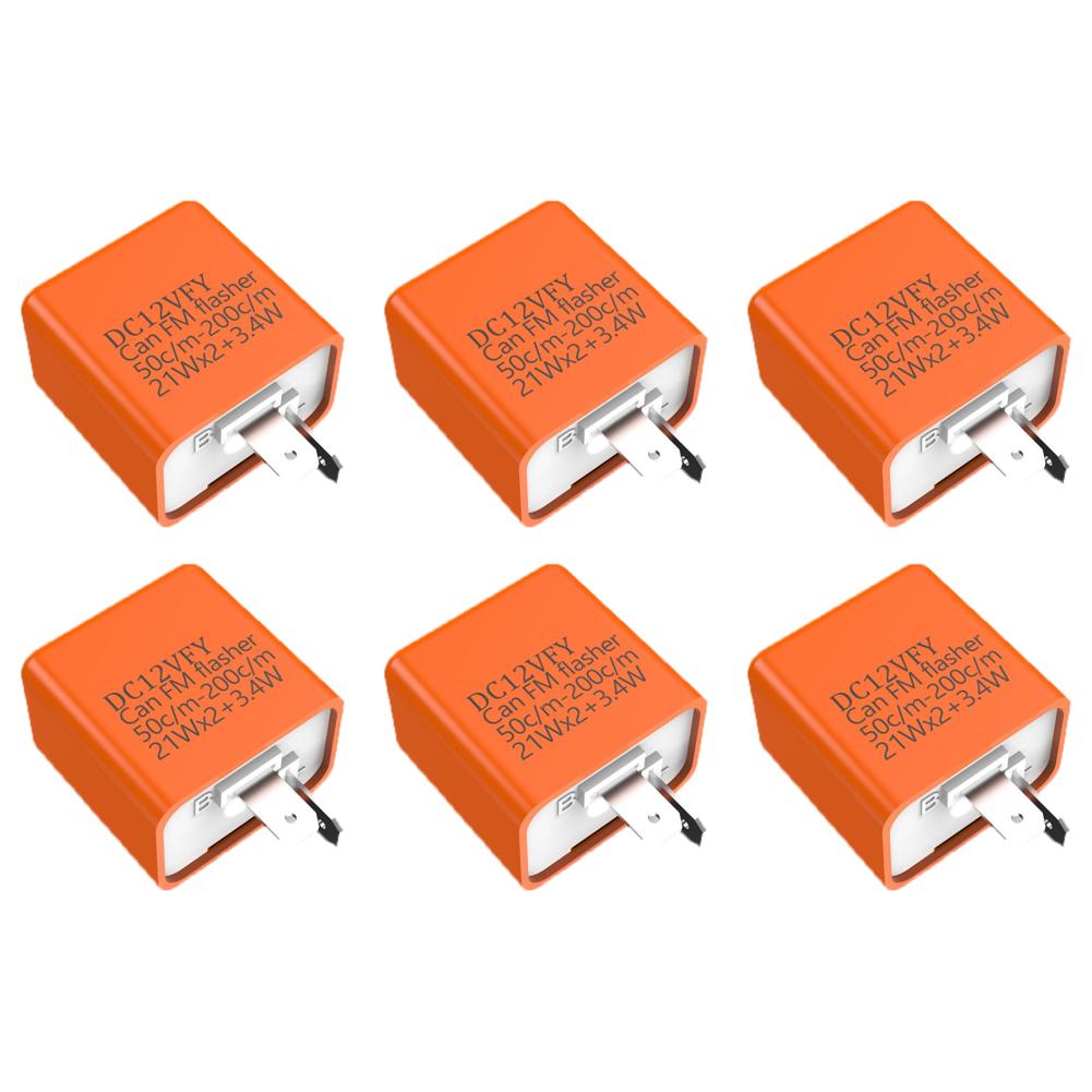 1-10PCS LED Flasher Relay 12V Adjustable Frequency of Turn Signal Indicator Light 2 Pins Flashing Blinker Relays For Motorcycle