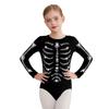 Dětský overal kostlivec Lesklé kamínky Dlouhý rukáv Kulatý výstřih Zapínání na druky v rozkroku pro Cosplay Halloween Maškarní večírek