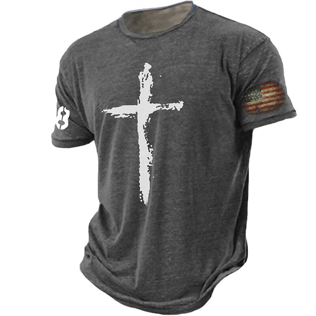 T-shirt da uomo 3D stampata, stile sportivo estivo ampio con stampa 3D