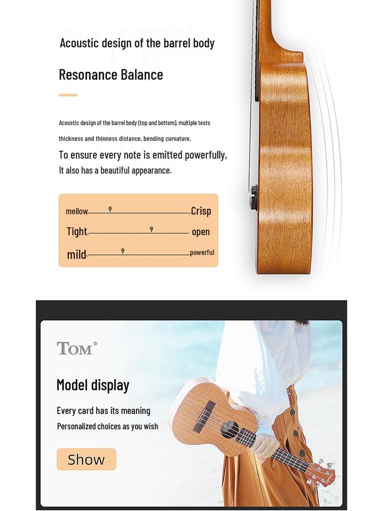 TOM Ouyang Nana Co-branded Ukulele for Beginner Girls