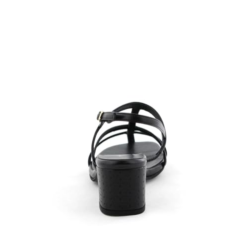 HIMIKO/Himiko/T-Riemchen-Sandalen mit eckiger Zehenpartie/651210 Schwarz 235