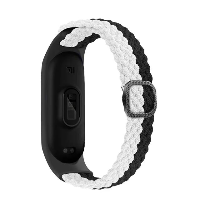 Bracelet for Mi band 10 8 7 6 Strap Elastic adjustable Nylon Braided Miband4 miband 5 correa Wristband for xiaomi Mi band 3 7 9